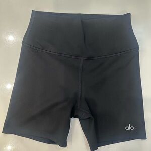 ALO Yoga Black High-Rise Bike Shorts
